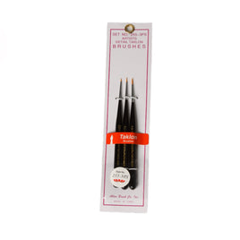 ABS255-3PS-Golden-Taklon-Brush-Set,-In-3