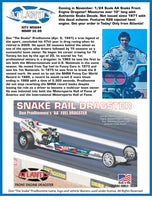 Atlantis Models - 1/24 Don the Snake Prudhomme Front Engine Dragster Plastic Kit - Hobby Recreation Products