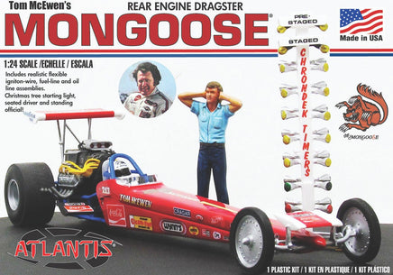 Atlantis Models - 1/24 Tom McEwen Rear Engine Dragster Plastic Model Kit - Hobby Recreation Products