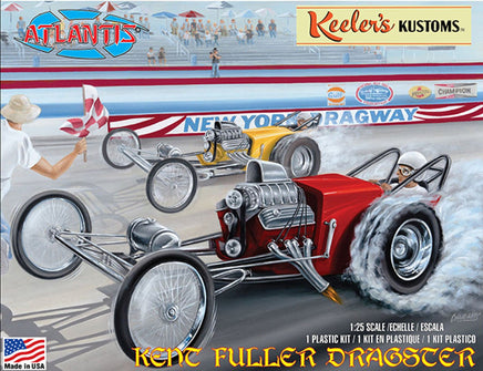 Atlantis Models - Keelers Kustom's Kent Fuller Dragster 1/25 Plastic Model Kit - Hobby Recreation Products