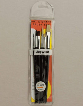 Atlas Brushes - China Bristle Camel Hair Brush in 6 Assorted Sizes - Hobby Recreation Products
