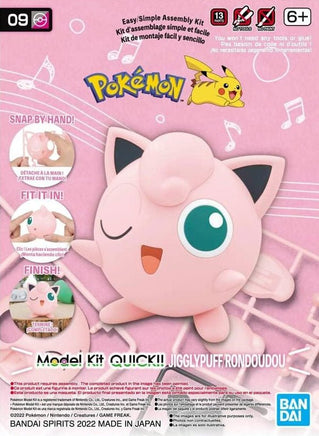 Bandai - Pokemon Model Kit Quick!! 09 Jigglypuff "Pokemon", Bandai - Hobby Recreation Products