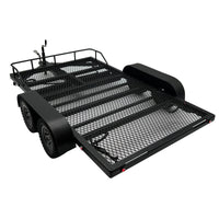 Bold R/C - 1/10 Scale Full Metal Car Hauler Trailer with LED Lights (Black)