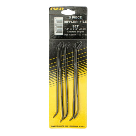 Enkay - 5pc Riffler File Set, Carded - Hobby Recreation Products