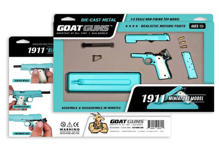 GoatGuns - 1/2.5 Scale Die Cast 1911 Model, Light Blue - Hobby Recreation Products