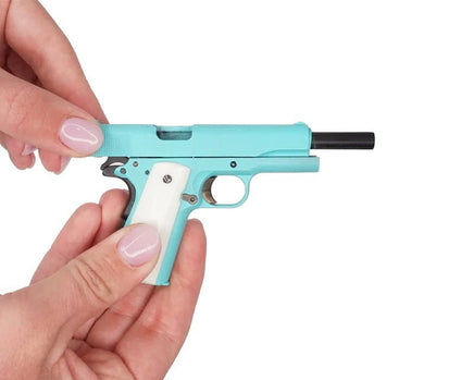 GoatGuns - 1/2.5 Scale Die Cast 1911 Model, Light Blue - Hobby Recreation Products