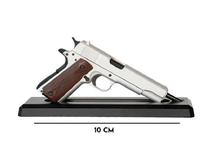 GoatGuns - 1/2.5 Scale Die Cast 1911 Model Pistol, Silver - Hobby Recreation Products