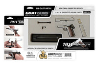 GoatGuns - 1/2.5 Scale Die Cast 1911 Model Pistol, Silver - Hobby Recreation Products