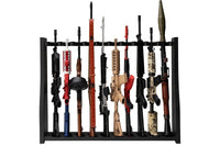 GoatGuns - 1/3 Scale Die Cast 10 Slot Gun Rack, Black - Hobby Recreation Products