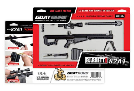 GoatGuns - 1/3 Scale Die Cast .50 Cal M82A1 Model, Black - Hobby Recreation Products