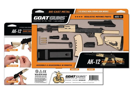 GoatGuns - 1/3 Scale Die Cast AK12 Model, FDE - Hobby Recreation Products