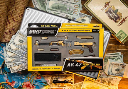 GoatGuns - 1/3 Scale Die Cast AK47 Model Rifle, Gold - Hobby Recreation Products