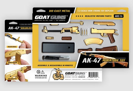 GoatGuns - 1/3 Scale Die Cast AK47 Model Rifle, Gold - Hobby Recreation Products