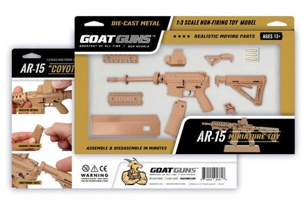 GoatGuns - 1/3 Scale Die Cast AR15 Model, Coyote - Hobby Recreation Products