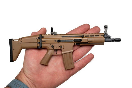 GoatGuns - 1/3 Scale Die Cast FN Scar Model Rifle, Dark Tan - Hobby Recreation Products