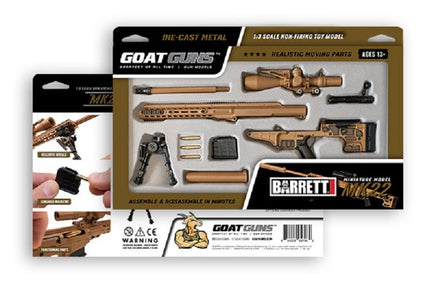 GoatGuns - 1/4 Scale Die Cast Barrett MK22 Model, Tan - Hobby Recreation Products