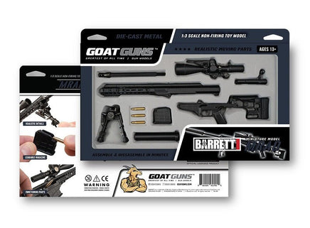 GoatGuns - 1/4 Scale Die Cast Barrett MRAD MK22 Model, Black - Hobby Recreation Products