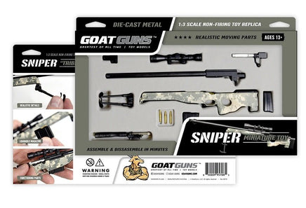 GoatGuns - 1/4 Scale Die Cast Sniper Rifle Model, Camo - Hobby Recreation Products