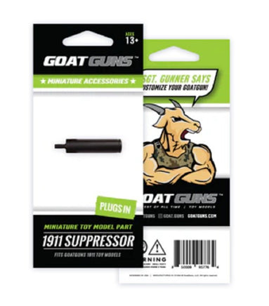 GoatGuns - Mini 1911 Suppressor, Black, for 1911 Models - Hobby Recreation Products