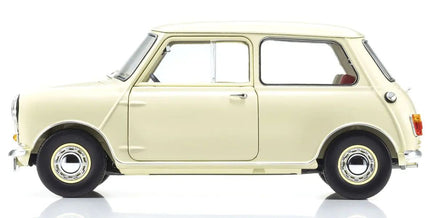 Kyosho - 1/18 Scale Morris Mini Minor Old English White Model Diecast Car - Hobby Recreation Products