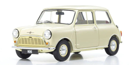 Kyosho - 1/18 Scale Morris Mini Minor Old English White Model Diecast Car - Hobby Recreation Products