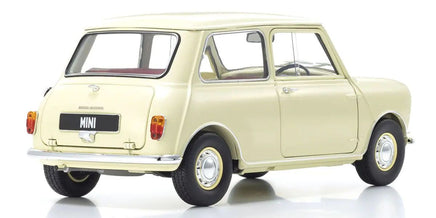 Kyosho - 1/18 Scale Morris Mini Minor Old English White Model Diecast Car - Hobby Recreation Products