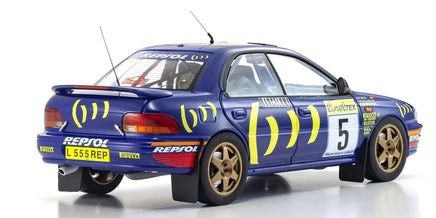 Kyosho - 1/18 Scale Subaru Impreza 1995 Monte Carlo #5 Model Diecast Car - Hobby Recreation Products