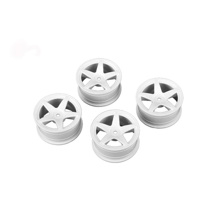 Louise R/C - 5 Spoke Wheel - White/26mm (ET - 0mm), Fits LDX Drift & LRX Rally - Hobby Recreation Products