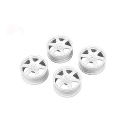 Louise R/C - 6 Spoke Wheel - White/24mm (ET - 0mm), Fits LDX Drift & LRX Rally - Hobby Recreation Products