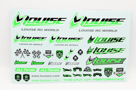 Louise R/C - Louise RC Sticker Sheet - Green - Hobby Recreation Products