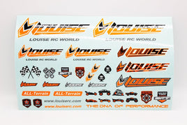 Louise R/C - Louise RC Sticker Sheet - Orange - Hobby Recreation Products