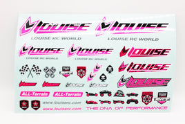 Louise R/C - Louise RC Sticker Sheet - Pink - Hobby Recreation Products