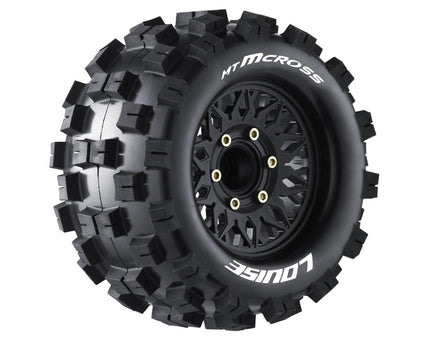 Louise R/C - MT - Mcross Soft, 1/10 Monster Truck Tires, 0 & 1/2 " Offset, 12, 14, 17mm Removable Hex - Hobby Recreation Products