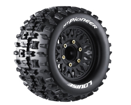 Louise R/C - MT - Pioneer Soft, 1/10 Monster Truck Tires, 0 & 1/2 " Offset, 12, 14, 17mm Removable Hex - Hobby Recreation Products