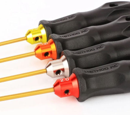 Method R/C Tools - 4 Piece Metric Hex Driver Set (0.9, 1.27/0.05", 1.5, 2.0mm) - Hobby Recreation Products
