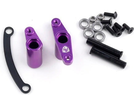 Power Hobby - Aluminum Ball Bearing Steering Bellcrank Set Purple, HPI RS4 Sport3 - Hobby Recreation Products