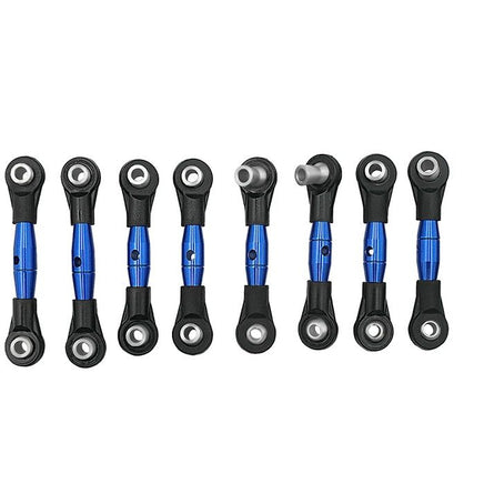 Power Hobby - Aluminum Tie Rod & Steering Link Set Blue, for Traxxas 4 - Tec 2.0 - Hobby Recreation Products