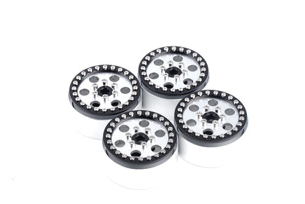 Power Hobby - B5 Aluminum 1.9 Beadlock Wheels Super Offset, Silver (4) 1/10 - Hobby Recreation Products