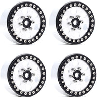 Power Hobby - B5 Aluminum 1.9 Beadlock Wheels Super Offset, Silver (4) 1/10 - Hobby Recreation Products