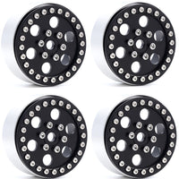 Power Hobby - B5 Aluminum 1.9 Beadlock Wheels Super Positive Offset, Black (4) 1/10 - Hobby Recreation Products