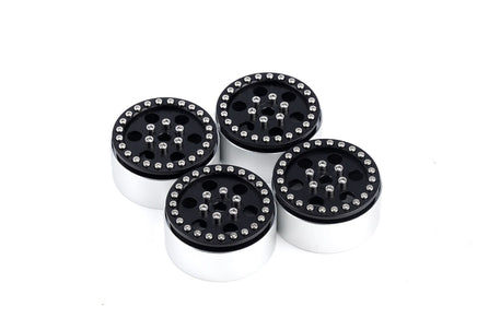 Power Hobby - B5 Aluminum 1.9 Beadlock Wheels Super Positive Offset, Black (4) 1/10 - Hobby Recreation Products