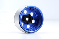 Power Hobby - B5 Aluminum 1.9 Beadlock Wheels Super Positive Offset, Blue (4) 1/10 - Hobby Recreation Products