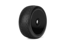 Power Hobby - Block In 1/8 Buggy Mounted Tires Black Wheels (2) Ultra Soft - Hobby Recreation Products