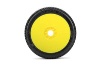 Power Hobby - Block In 1/8 Buggy Mounted Tires Yellow Wheels (2) Medium Soft - Hobby Recreation Products