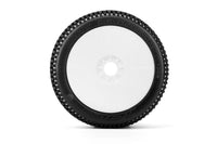 Power Hobby - Dirt Slinger 1/8 Buggy Mounted Tires White Wheels (2) Medium Soft - Hobby Recreation Products