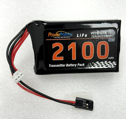 Power Hobby - LiFe 6.6V 2100mah Futaba Transmitter Battery Pack - Hobby Recreation Products