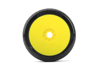 Power Hobby - Positive 1/8 Buggy Mounted Tires Yellow Wheels (2) Ultra Soft - Hobby Recreation Products