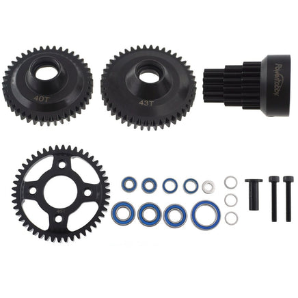 Power Hobby - Steel 2 Speed 3 Speed Gear Set w/ Clutch Bell, Kyosho Mad Force Kruiser - Hobby Recreation Products