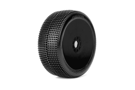 Power Hobby - Sting 1/8 Buggy Mounted Tires Black Wheels (2) Ultra Soft - Hobby Recreation Products