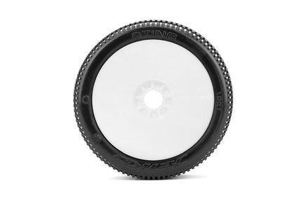 Power Hobby - Sting 1/8 Buggy Mounted Tires White Wheels (2) Ultra Soft - Hobby Recreation Products